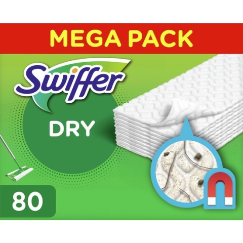 Swiffer Vloerreiniger Droge Doekjes - 80 vloerwissers