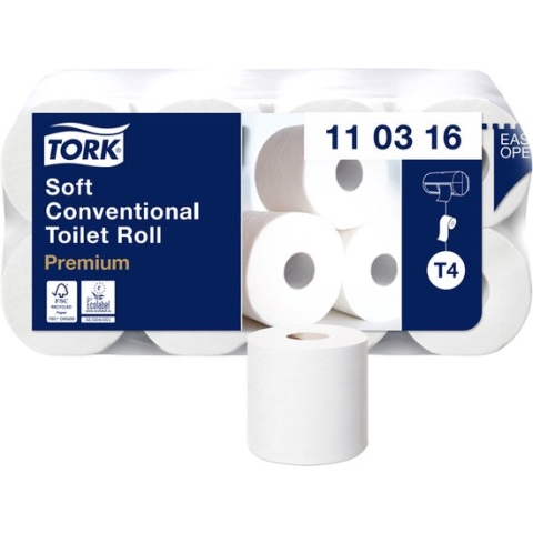 Tork Traditioneel Toiletpapier 3-laags Wit 250 Vel T4 Premium