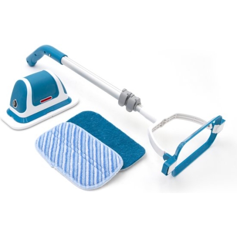 Livington MultiScrubber elektrische schrobber - accu-mop voor moeiteloos dweilen, schrobben en boenen - 2-in-1 dweilsysteem als handschrobber & vloermop - incl. 2 opzetstukken