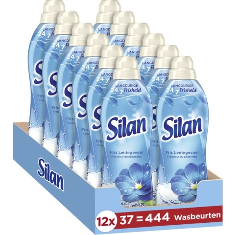 Silan Fris Lentegevoel Wasverzachter - 12x37 wasbeurten - voordeelverpakking - 444 wasbeurten
