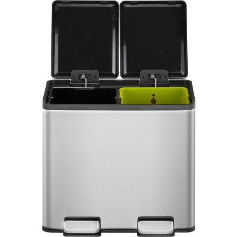 EKO Essential Splitted Prullenbak - 2x 10 l - Mat RVS