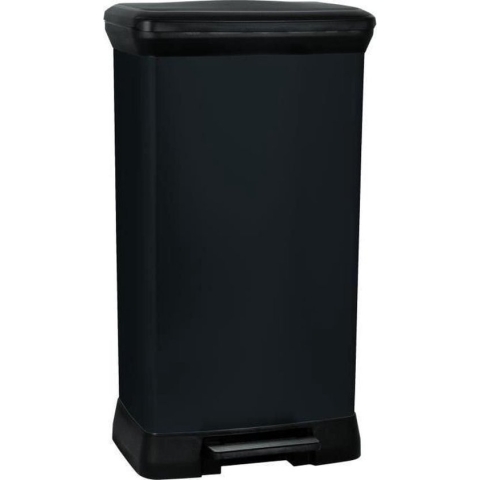 Curver Decobin Pedaalemmer - 50 l - Zwart Metallic