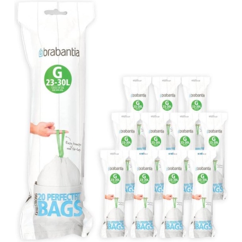 Brabantia PerfectFit Vuilniszakken - 23/30 l - Code G - 12 rollen x 20 stuks