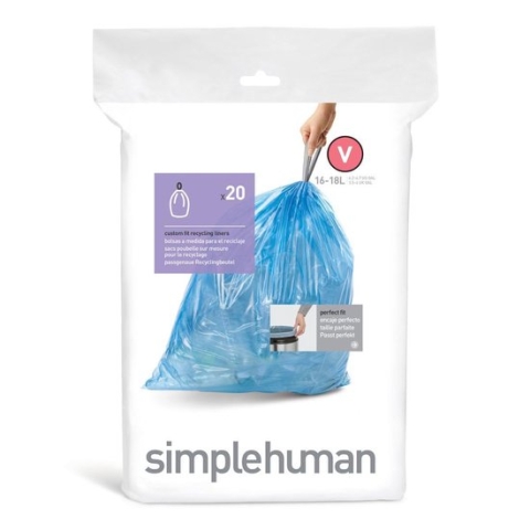 Simplehuman afvalzakken code V - 16-18 liter - 20 stuks