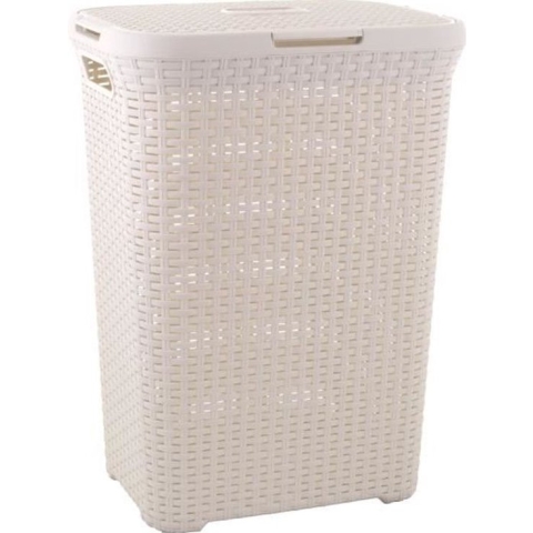 Curver Style Wasmand met deksel - 40L - Vintage/Gebroken wit
