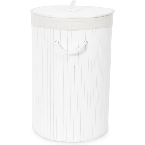 Compactor Wasmand Bamboo Vouwbaar Rond 40 Cm Bamboe Wit