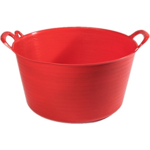 Set van 5x stuks flexibele emmer/wasmand rood 26 liter - Opbergmanden - Wasmanden - 49 x 44 x 27 cm