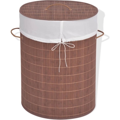 vidaXL-Wasmand-ovaal-bamboe-bruin