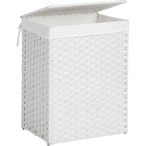 Nancy's Wasmand - Wassorteerder - Handgevlochten - 90L - Wit