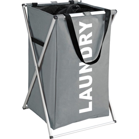 Wenko Wasmand Uno 52 Liter 38 X 57 Cm Polyester Grijs