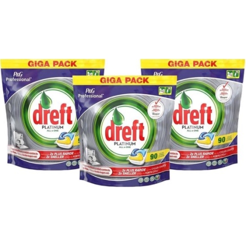 Dreft - Platinum - All in One - Vaatwastabletten - Citroen - 270 stuks