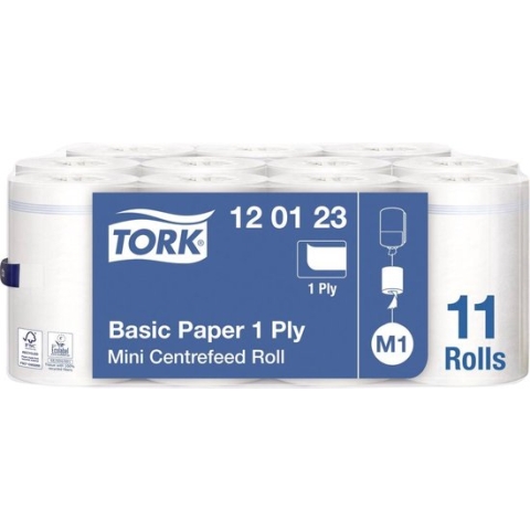 Tork Universal M1 papier 1-laags wit 22cm x 120 meter - Doos 11 rol 120123