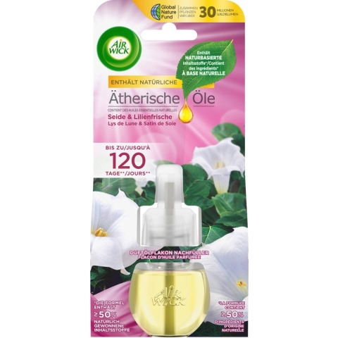 AirWick Luchtverfrisser Geurplug Silk & Lily Fresh Navulling, 19 ml