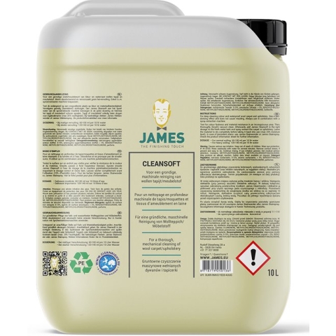 James Cleansoft 10 liter dieptereiniger voor tapijt en meubelstoffen