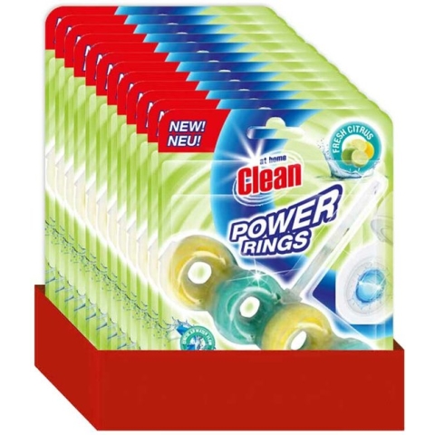 12x At Home Toiletblok Power Rings Fresh Citrus 40 gr