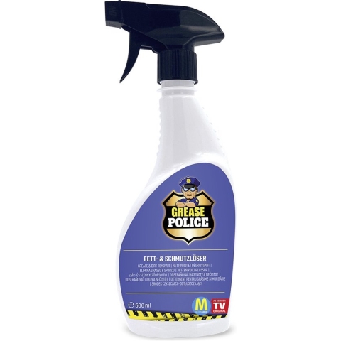 Grease Police incl. microvezeldoek | Krachtige reiniger tegen vet, vuil en ingebrand | Universele ontvetter voor de keuken, badkamer, tuin en nog veel meer.
