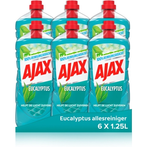Ajax Allesreiniger Eucalyptus 6 x 1.25L - Voordeelverpakking