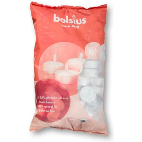 Bolsius Theelicht 6 Uur Wit
