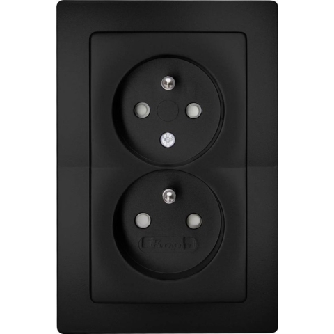 Kopp 944650088 Wandcontactdoos Inzetstuk Paris Zwart (mat)