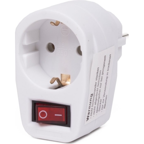 Benson Stopcontact + Schakelaar - Randaarde - 3500 Watt - Wit