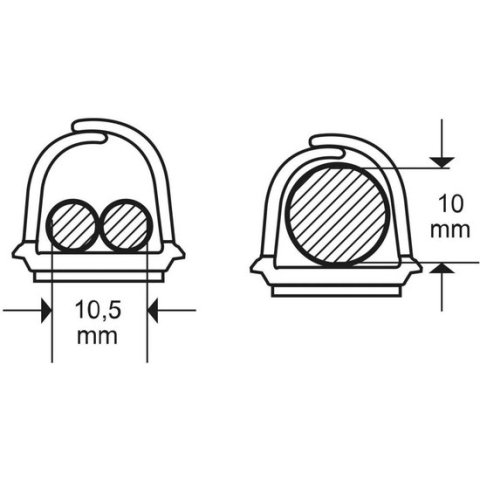 Inofix Cablefix 2202  Licht Bruin  10 mm Zelfklevend (Grenen kleur)  1 set= 3x1M