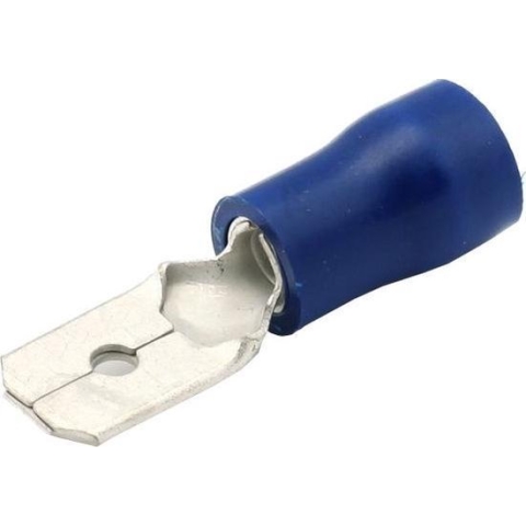 Carpoint Vlakstekker 740 Blauw 6.3x0.8mm 10 Stuks