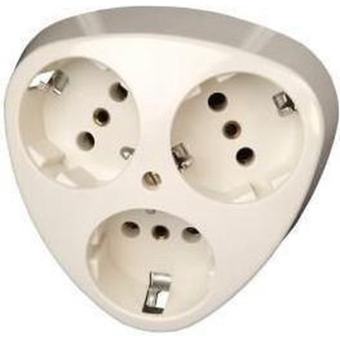Kopp Wandcontactdoos RA - Inbouw - 3-voudig Stopcontact - Crème