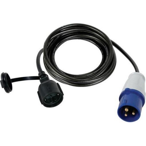 Perel Verloopkabel CEE-stekker naar Schuko - 3 Meter - Max. 3680W