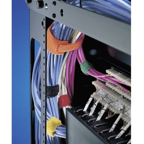 HellermannTyton TEXTIE-25M-PA/PP-BK Klittenband kabelbinder Om te bundelen Haak- en lusdeel (l x b) 2500 mm x 13 mm Zwa