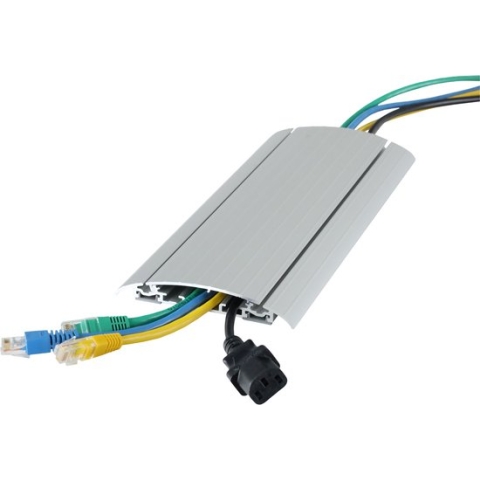 Qbryte - Kabelgoot V-III - aluminium - scharnierende deksel - 80 cm - antislip - boren niet nodig