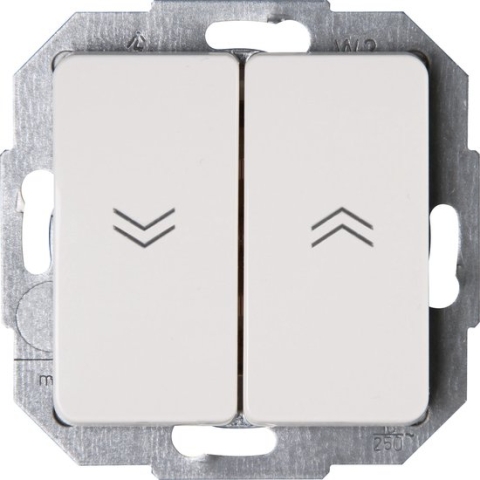 KOPP jaloezie schakelaar | serie Milano| 2 knops | wit