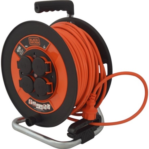 BLACK+DECKER Kabelhaspel Professional - 40M - 3G 2,5mm - 4 voudig - BXECFL2RBVE