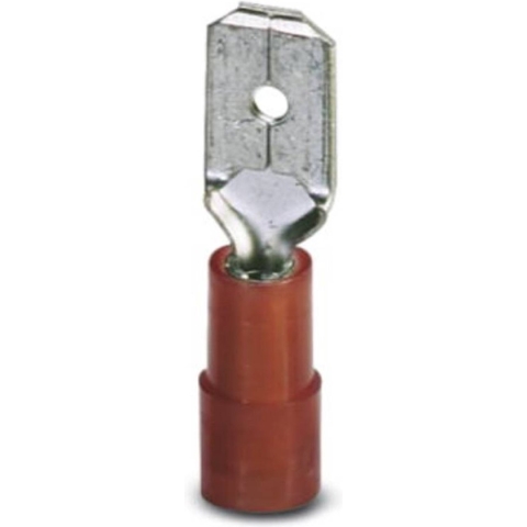 Phoenix Contact 3240058 Platte stekker Insteekbreedte: 6.3 mm Insteekdikte: 0.8 mm 180 ° Deels geïsoleerd Rood 100 stuk