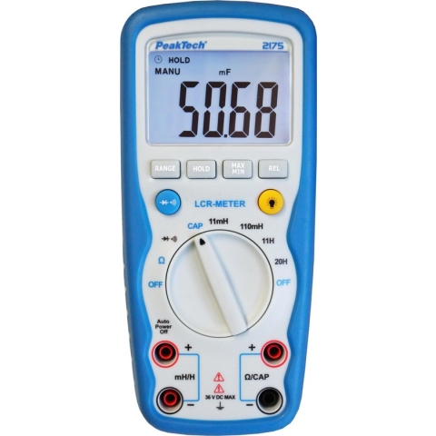Peaktech 2175 - LCR meter - LCD display - tot 110 mF - 10 H - 20 MOhm