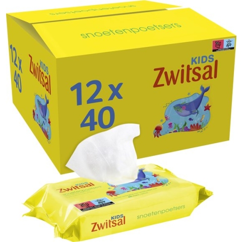 Zwitsal Kids Snoetenpoetsers - 480 stuks - Voordeelverpakking