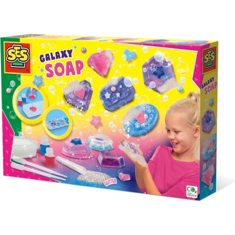 SES - Galaxy - Zeepjes gieten - kleuren mixen voor de mooiste zeep - met glitters