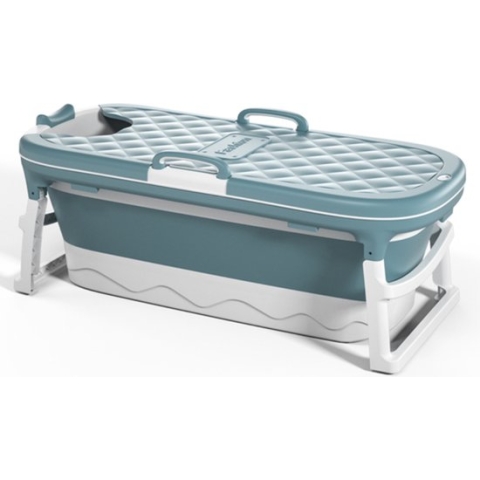 Simple Fix Zitbad - 138cm - Opvouwbaar Bad - Bath Bucket - ligbad - Zitbad voor volwassenen - 220L - Extra lang - Blauw