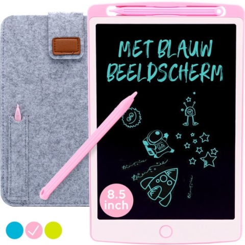 LCD Tekentablet Kinderen "Roze" 10 - Sinterklaas - Speelgoed Meisjes - Sint - Kerst Speelgoed - Kleuter - Speelgoed Voor Onderweg – Tekenen - 3 Jaar - 4 Jaar - 5 Jaar - 6 Jaar - Kinderspeelgoed - Educatief - Cadeau Meisje - Kleine Cadeautjes