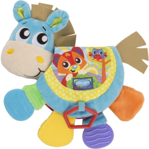 Playgro Muzikale Bijtboekje Clip Clop Paard - Activiteitenboekje - Baby voorleesboekje - Voelboek