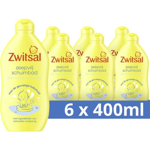 Zwitsal Baby Zeepvrij Schuimbad - 6 x 400 ml - Voordeelverpakking