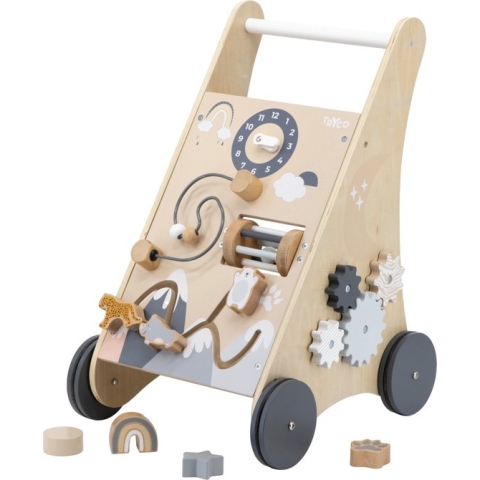 Tryco Nature Loopwagen - Houten Activiteiten Loopwagentje - Naturel