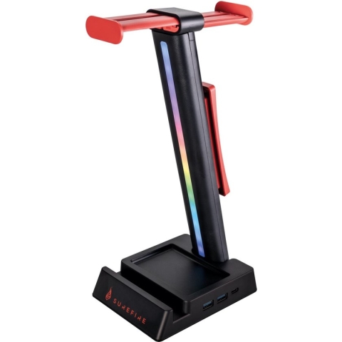 Vinson N2 Duo Gaming RGB Universeel Headset Stand Zwart