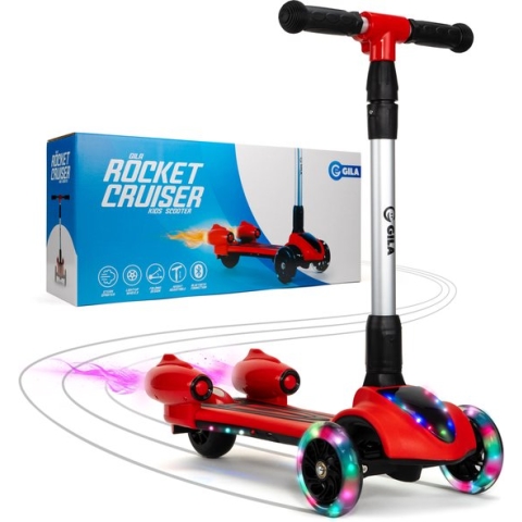 GILA Step Voor Kinderen - Met Rokende Uitlaat- 5 Tot 10 Jaar - Bluetooth functie - Led Verlichting - 12cm Wielen