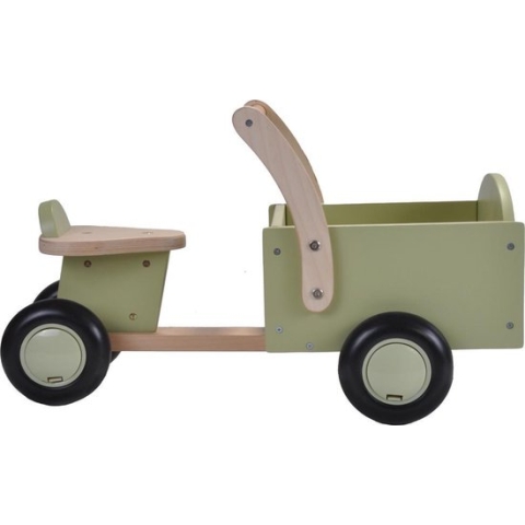 Bandits & Angels loopfiets bakfiets Little Rider retro green - 1 jaar - jongens en meisjes - hout - groen