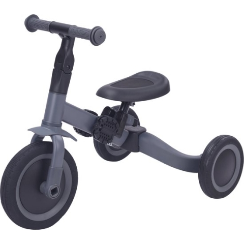 Topmark 4 in1 Driewieler - Loopfiets - Balance Bike - Kaya - Grijs - Sinterklaas cadeau