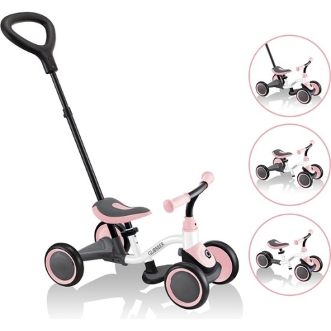 Globber 3-in-1 Loopfiets Vanaf 1 Jaar Learning Bike Pastel Roze
