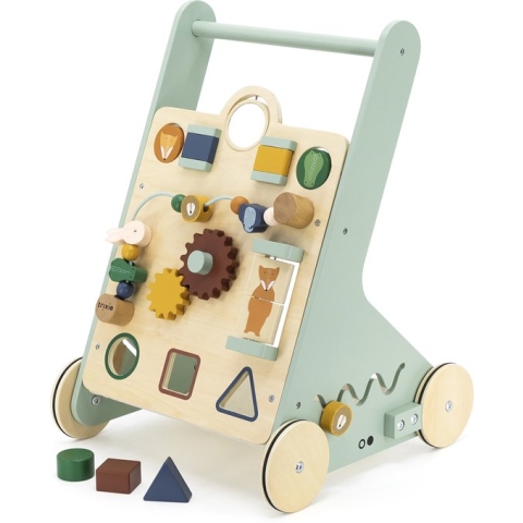 Trixie Houten dieren activiteiten duw- en loopwagen