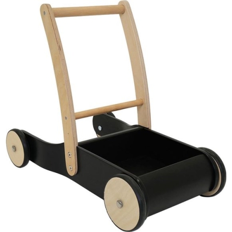 Bandits & Angels loopwagen Little Walker zwart - hout - 1 jaar - jongens en meisjes
