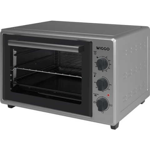 Wiggo WMO-E353(X) - Vrijstaande Mini Oven - 35 liter - 1800 Watt - Timer - Grijs