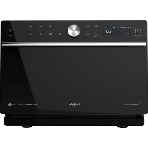 Whirlpool MWSC 9133 SB, Aanrecht, Combinatiemagnetron, 33 l, 1000 W, Draaiknop, Touch, Zwart, Zilver